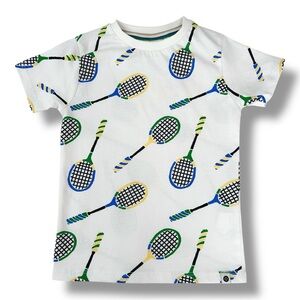 Stains & Stories by Babyface | Tennis Rackets T-Shirt (3 yrs) 🎾